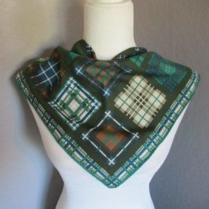 1960s teal patchwork scarf